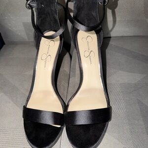 Jessica Simpson Pressy Elegant Black Heel Sandals